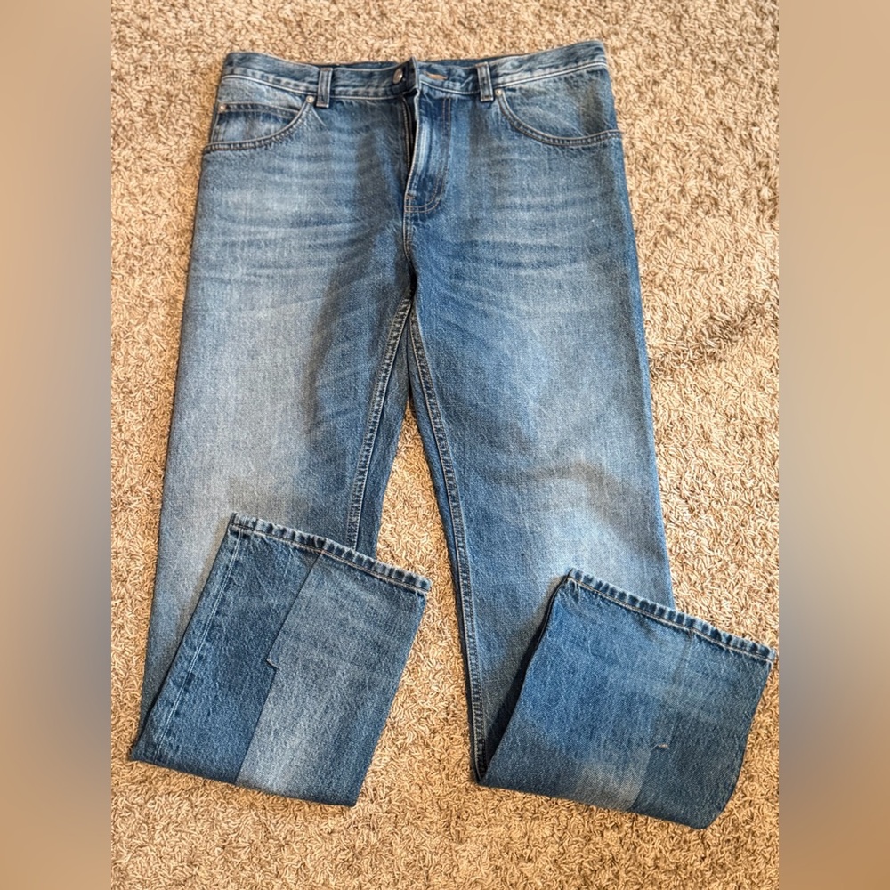 Alexander McQueen Two-Tone Blue Jeans - Picture 2 of 5